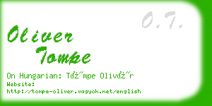 oliver tompe business card